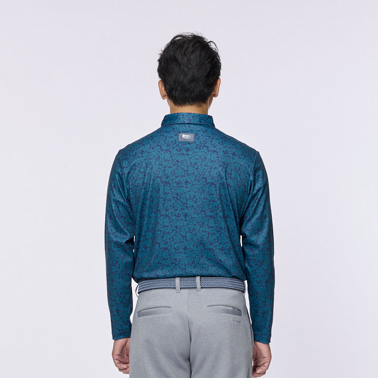 スリクソン フラワープリント 長袖 B.D.シャツ SMS5305【Adaptive